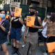 Black Lives Matters activists and criminal justice reform advocates hold a protest rally calling for the abolishment of all jails and prisons outside the Tombs, the Manhattan jail now formally renamed the Manhattan Detention Complex, on June 20, 2020 in downtown New York City.